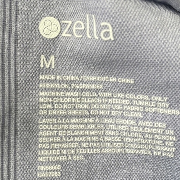 Zella bra Feeling Breezy Gray Zebra Strappy Sport Tank  Athletic Racerback Med - Picture 2 of 4